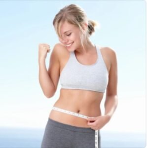 girl happy with weight loss